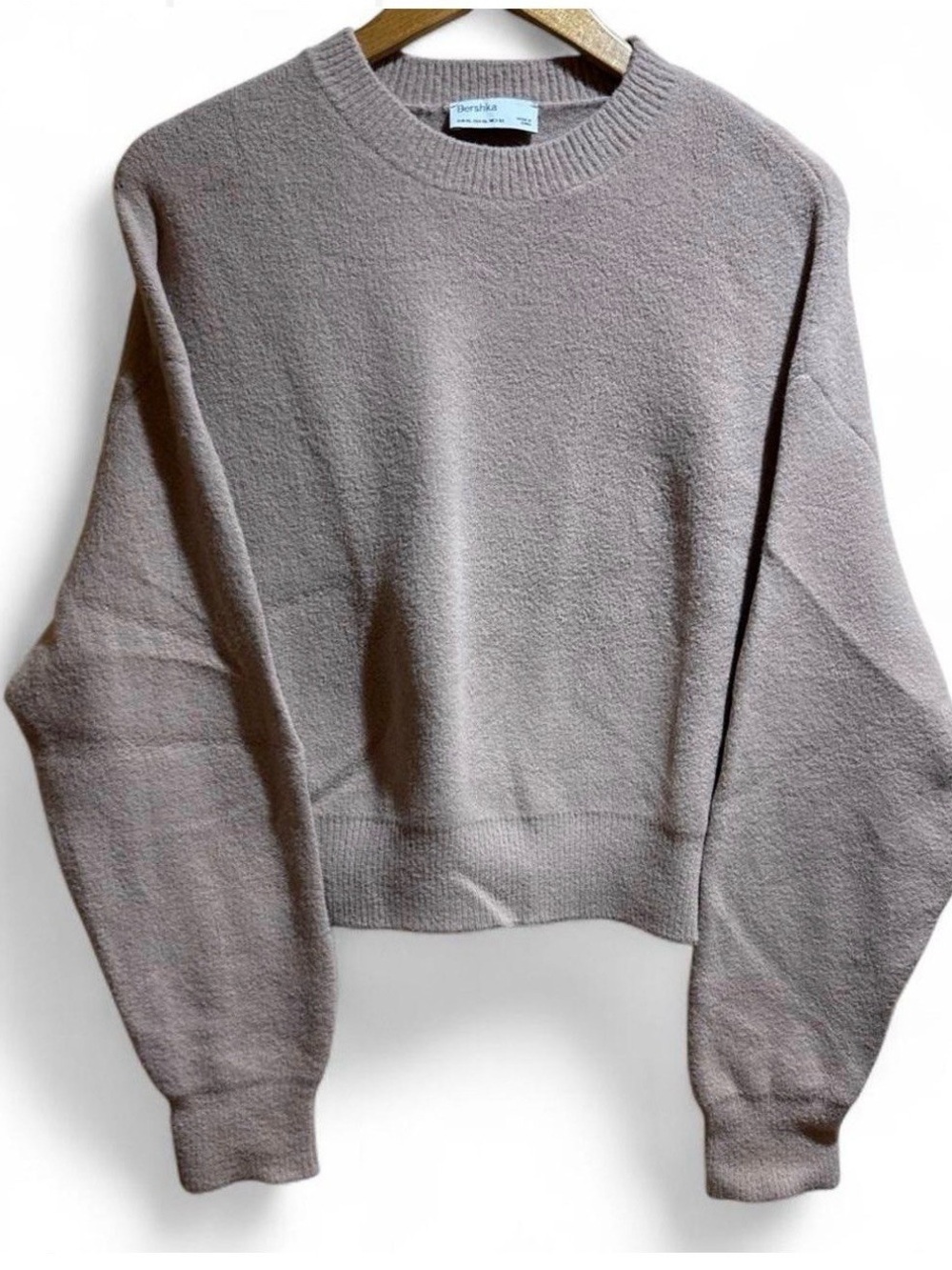 Classic Crewneck Sweater in Taupe - Unbranded. BERSHKA